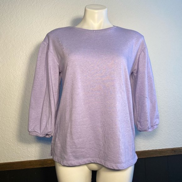 Old Navy Lavender Puff Sleeve Sweatshirt - Picture 1 of 3